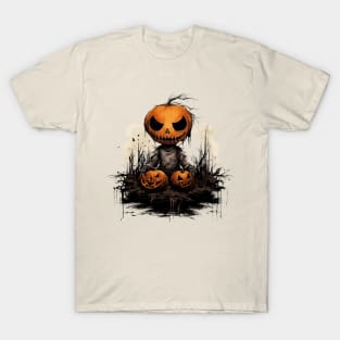 Evil Pumpkin Doll Halloween T-Shirt